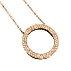 Michael Kors Open Circle Eternity Pendant Necklace -  Rose Gold - Circle of Life